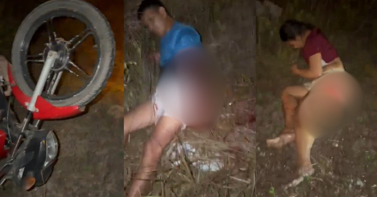 Casal Fica Ferido em Colisão Envolvendo Carro e Moto na Rodovia de Acesso a Tracuateua